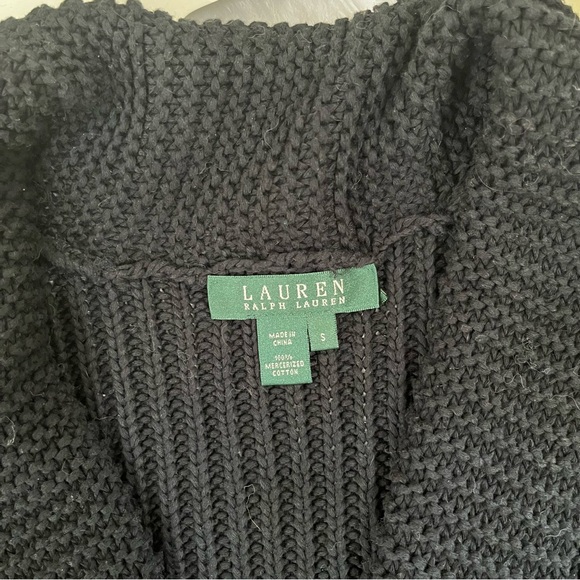 NEW LRL Ralph Lauren Chunky Belted Peplum Shawl Cardigan Sweater Jacket S NWOT - Picture 15 of 16